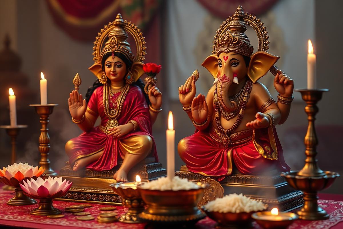 Cérémonie védique consacrée à Lakshmi et Ganesha pour accompagner un nouveau projet