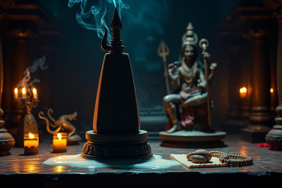 Rituel védique consacré à Shiva dans une atmosphère de paix et de protection
