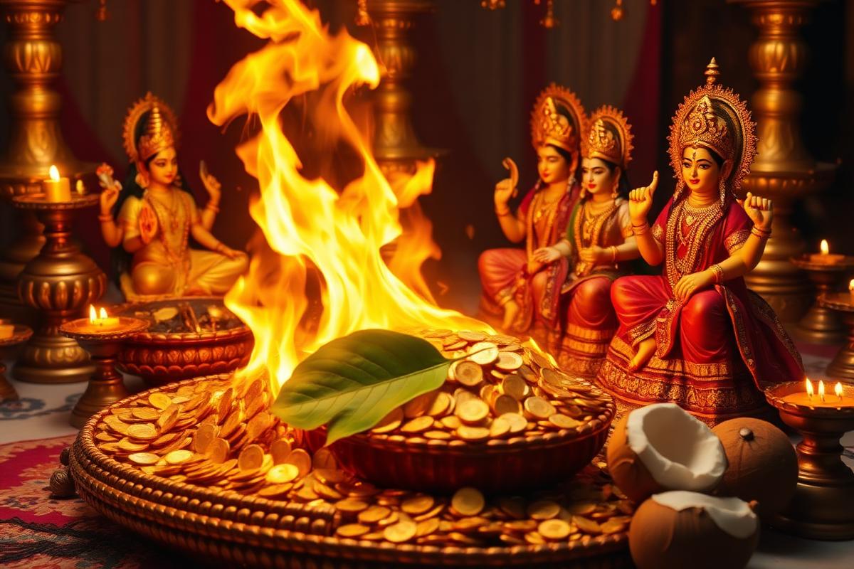Lakshmi Kubera Yajna réalisé en Inde pour la prospérité et la stabilité